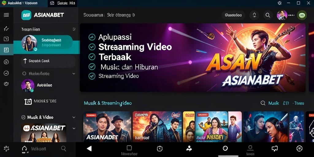 Antarmuka pengguna <strong>ASIANABET</strong> yang sederhana dan intuitif untuk streaming video.