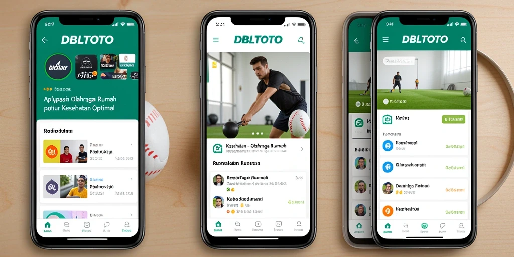 Antarmuka aplikasi DBLTOTO yang user-friendly untuk olahraga di rumah.