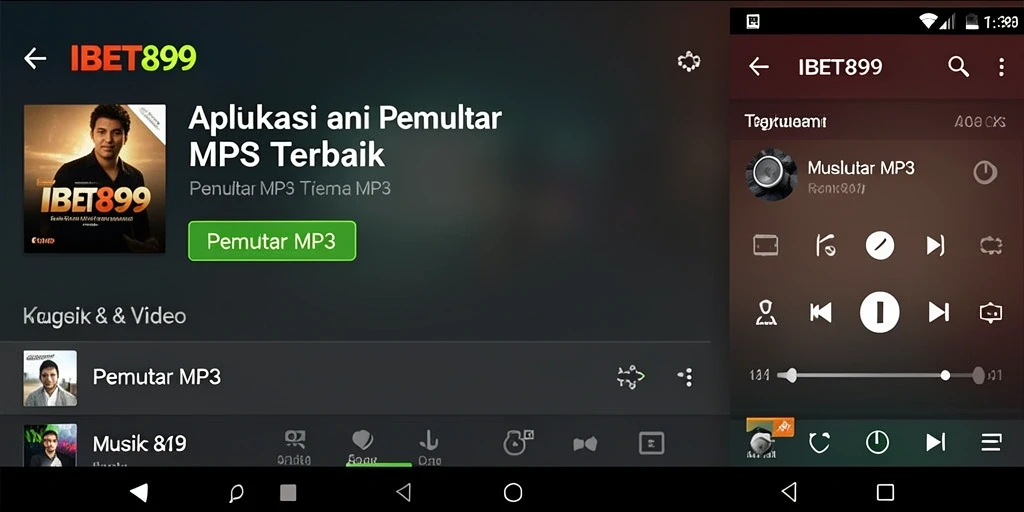 Antarmuka intuitif Pemutar MP3 IBET899 yang memudahkan navigasi.