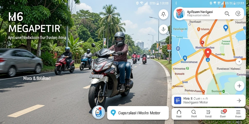 Tampilan antarmuka MEGAPETIR dengan fitur Navigasi Motor yang intuitif.