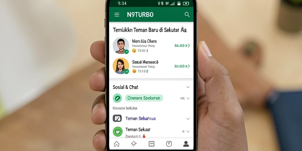 Antarmuka pengguna N9TURBO yang ramah dan interaktif.