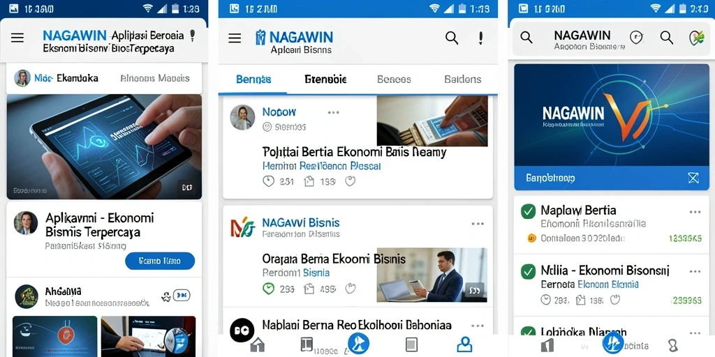 Antarmuka aplikasi NAGAWIN yang informatif dan menarik.