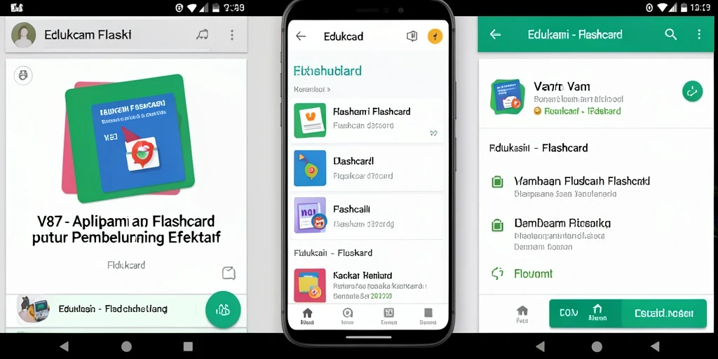 Tampilan antarmuka Flashcard V87 yang menarik dan interaktif.