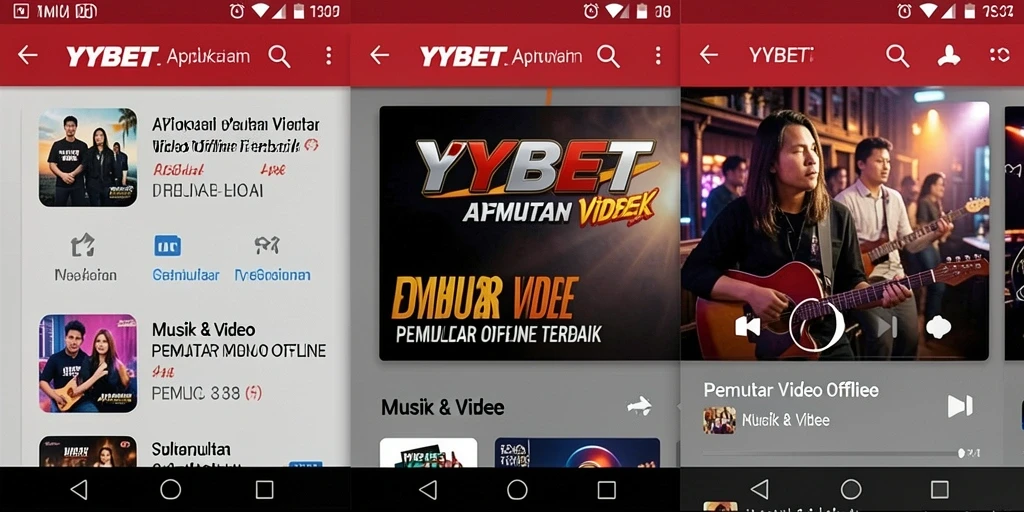 Tampilan antarmuka YYBET dengan fungsi Pemutar Video Offline yang intuitif.