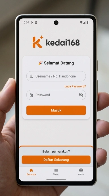 Panduan Masuk Akun kedai168 untuk Pengguna Android